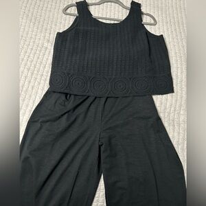 NWT J Jill Crochet Wide Leg Jumpsuit